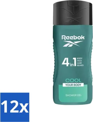 Obrázek produktu pro Reebok Cool Your Body sprchový gel 4 v 1 400 ml - hodnotné balení - 12 kusů