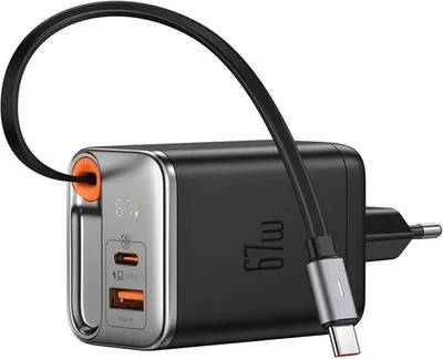 Obrázok produktu pre Mcdodo CH-4100, nabíjačka, 65 cm výsuvný kábel USB-C + USB-C + USB-A, 67 W, čierna