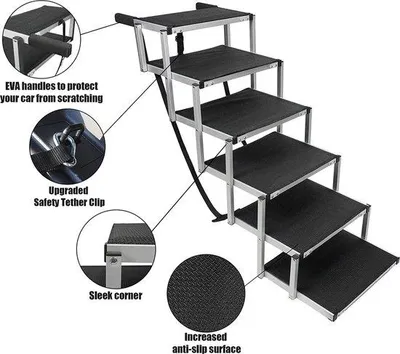 Image de Escalier pour animaux de compagnie - Hauteur réglable