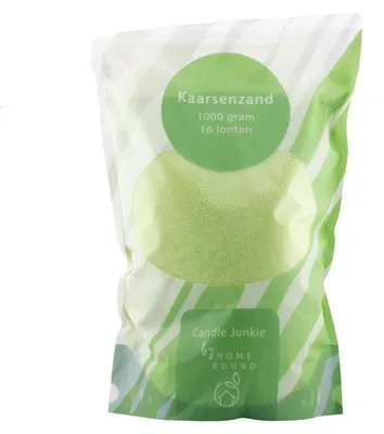 Imagen del producto de HomeBound, polvo para velas, 1000 g, con 16 mechas, color verde