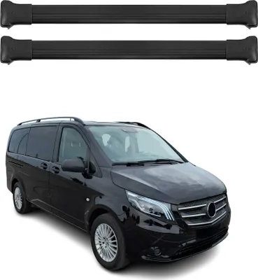 Zdjęcie produktu dla Poprzeczne bagażniki dachowe do Mercedes Vito W447 2014-2025 Czarny Aluminium