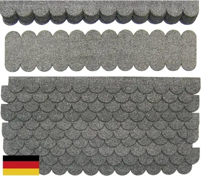 Produktbild von 1 Set Dachschindeln Rund 41 mm grau