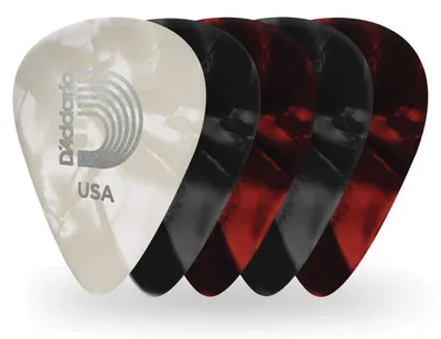 Immagine prodotto di Plettri per chitarra D'Addario - Plettri per chitarra - Plettri per chitarra in celluloide Pearl - Plettri per chitarra - 1CAPX-25 - Assortiti - 25 pezzi