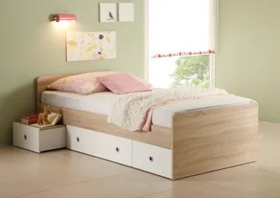Produktbild von Jugendbett Einzelbett Funktionsbett Kojenbett Kinderbett Bettgestell "Floris I"