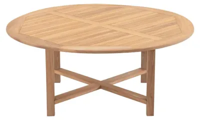Produktbild von Lesli Living - Gartentisch teak - Schwarz - Ø180x75cm