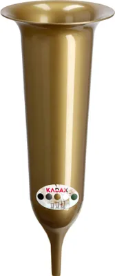 Image de KADAX Vase funéraire en plastique "Latera", vase pour cimetière, vases, vase pour fleurs, or, 35 cm