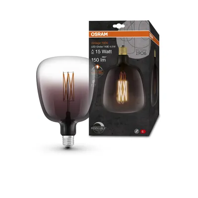 Image de 1906 Globe 140mm Clair Fil Var Smoke 4.5w E27 Chaud - Osram