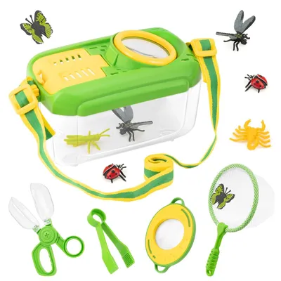 Produktbild von Forschungsset für Kinder mit Insektenbeobachtungskasten und Lupe