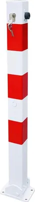 Produktbild von Absperrpfosten 70x70 r/w umlegbar 900 mmZyl.-schl