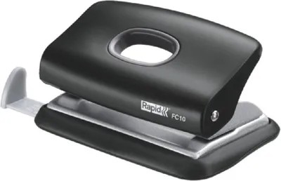 Image de Perforateur de bureau Rapid® 23638501 FC10, plastique, 10 feuilles, noir