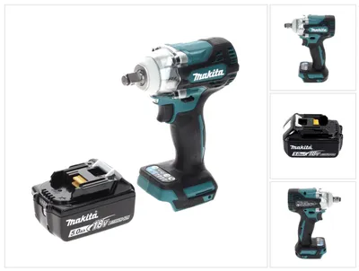 Zdjęcie produktu dla Akumulatorowy klucz udarowy Makita DTW 300 T1 18 V 330 Nm 1/2" bezszczotkowy + 1x akumulator 5,0 Ah - bez ładowarki
