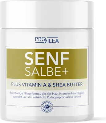Produktbild von Provilea Senfsalbe | Reichhaltige Pflegecreme mit Vitamin A und Shea Butter | 100ml je Dose