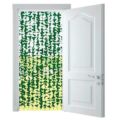 Zdjęcie produktu dla Kurtyna na drzwi, sztuczne rośliny LIŚCIE, 90 x 190 cm