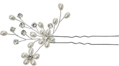 Image de Juleeze JZHC0059 Barrette à cheveux argentée 6 x 1 x 12 cm