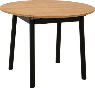 Immagine prodotto di Skye Decor, Oliver - Quercia, Nero, tavolo da pranzo allungabile, quercia, 100 % SLIPBOARD RIVESTITO IN MELAMINA, 100 x 100 x 75 cm