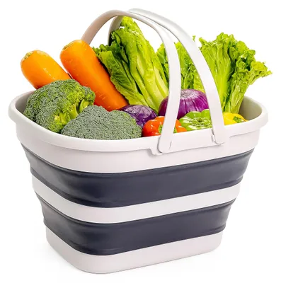 Image de Panier pliable de 17 litres, idéal pour une utilisation en extérieur et pour les courses