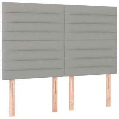 Produktbild von Kopfteile 4 Stk. Hellgrau 72x5x78/88 cm Stoff