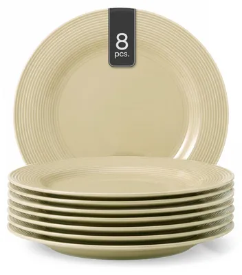 Produktbild von Speiseteller - Beige - Porzellan - Ø 28 cm - 8er Set