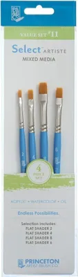 Zdjęcie produktu dla Princeton Brush Selectartiste Multi-Technique Zestaw pędzli płaskich 4 szt.