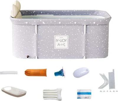 Immagine prodotto di Cabina da bagno per famiglie - Vasca da bagno da incasso - Mantenimento della temperatura - SPA separata - Bagno per famiglie - Vasca da bagno calda e vasca da bagno fredda - Vasca da bagno 120 x 55 x 50 cm
