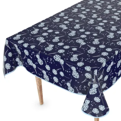 Tischdecke Wachstuchtischdecke Gartentischdecke Wachstischdecke Blumen Blau, Hauptbild