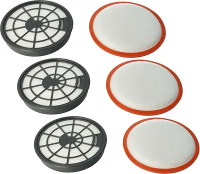 Produktbild von vhbw 6-tlg. Filter-Set kompatibel mit Dirt Devil DD2720-3, DD2720-2, DD2720-5, DD2720-4 Staubsauger - 3x Abluft-Filter, 3x Motorschutz-Filter