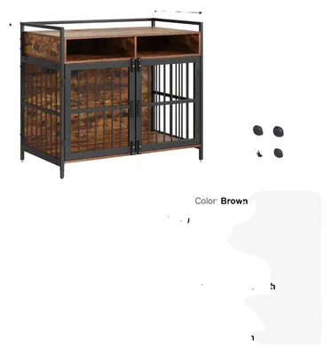 Obrázok produktu pre Klietka pre psa, dizajn s dvojitými dverami, multifunkčné úložné priestory, 41x23.6x36.2 palca