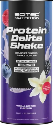 Image de Scitec Nutrition Protein Delite Shake 700 g vanille fruits des bois / Protéines multi-ingrédients (journalières) / Délicieuse boisson protéinée avec de vrais morceaux de fruits et de chocolat