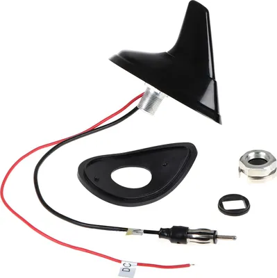 Obrázek produktu pro HEYNER® Anténa do auta Žraločí ploutev Anténa se žraločí ploutví a zesilovačem AM/FM rádio Univerzální rádiová anténa Střešní anténa Gumová černá Voděodolná