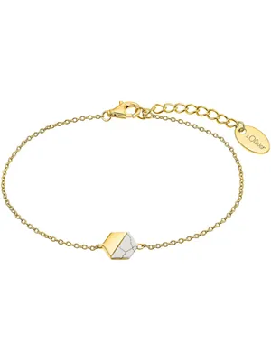 Produktbild von S.Oliver Silber Armband mit Marmoranhänger vergoldet 2034362