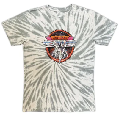 Imagen del producto de Camiseta de manga corta, color gris, con el logo cromado de Van Halen (colección Wash), talla M