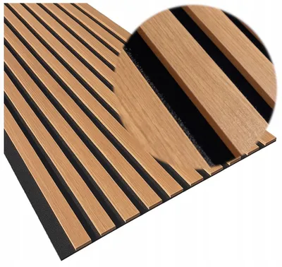 Zdjęcie produktu dla Lamel 3D lamele ścienne panele akustyczne 46x255cm filc Dąb Latte