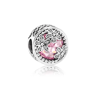 Immagine prodotto di Pandora Charm, fiore di margherita scintillante, argento rosa, modello 792055PCZ