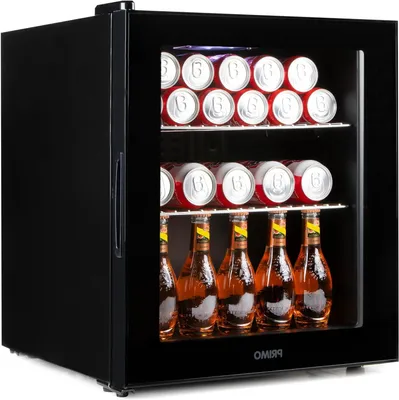 Obrázek produktu pro Mini lednička na nápoje – Malá lednička – Chlazení nápojů – Tichý provoz – Objem 46 litrů – Černá barva