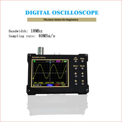 Obrázek produktu pro ZEEWEII DSO154Pro Rozlišení 320*240 2,4palcová barevná TFT obrazovka Digitální osciloskop Podpora generátoru signálu 40MSa/s Vzorkovací frekvence
