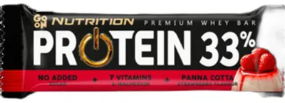 Image de Go On Nutrition Barre Protéinée 33% - 25 x 50g-Riegel Fraise Panna Cotta