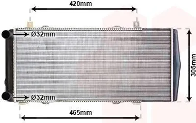 Produktbild von VAN WEZEL 76002004 Kühler Wasserkühler Motorkühler für SKODA Felicia I Pickup (6UF, 6U7) FELICIA I (6U1) FELICIA I Kombi (6U5) für VW Caddy II Pickup