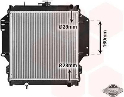 Produktbild von VAN WEZEL 52002003 Kühler Wasserkühler Motorkühler für SUZUKI Samurai SUV (SJ) SJ 413 (OS) SJ 410 SUV Cabrio (OS) SJ 410
