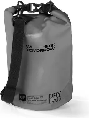 Imagen del producto de Where Tomorrow: Bolsa seca de PVC - Modelo 01 - 5 litros - color gris