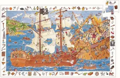 Image de Puzzle d'observation Pirates, Djeco