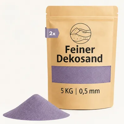 Productafbeelding van Deko-Sand, kleur lila, 10 kg, geschikt voor vazen, glazen en als decoratiemateriaal