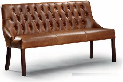 Obrázek produktu pro Casa Padrino lavice Chesterfield z pravé kůže hnědá 160 cm