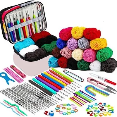 Image de Kit de couture pour les forgerons amateurs - 105 pièces - Aiguilles à coudre et fil pour projets de bricolage - avec boîte à fil - Kit de bricolage en TPR