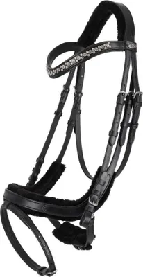 Produktbild von QHP Trense Sensisoft anatomisch schwarz, QHP_19_Gr.:Full