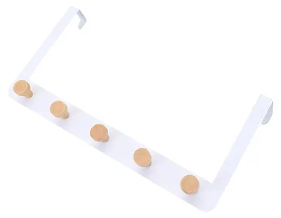 Imagen del producto de TRANKIELO® - Perchero de pared con 5 ganchos - Barra de ganchos de acero inoxidable para ropa - Diseño minimalista para cualquier estilo de decoración