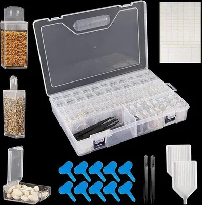 Produktbild von Famanu Saataufbewahrungsbox - 3 Größen - 80 Fächer - wiederverwendbar - transparent