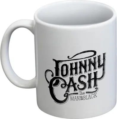 Obrázek produktu pro Johnny Cash - hrnek na kávu, logo PM12002 (jedna velikost) (bílý)