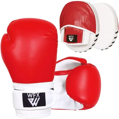 Produktbild von Kinder-Boxhandschuhe und -Schutzpolster-Set für Kampfsport