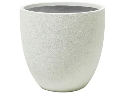 Produktbild von BELIANI Blumentopf Weiß Magnesium und Glasfaser ⌀ 55 cm für den Innen- und Außenbereich Rund Modernes Design Garten Terrasse Wohnzimmer Deko