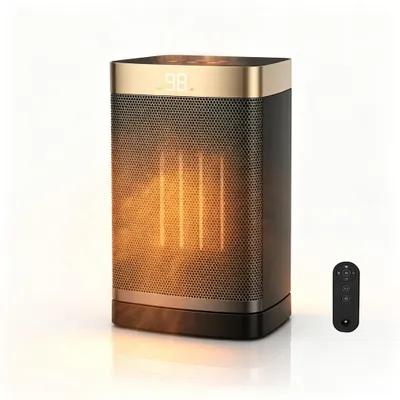 Produktbild von Keramik Heizlüfter 1500 W mit Fernbedienung, Thermostat, Oszillation, Timer und Überhitzungsschutz
